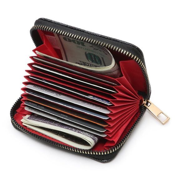 Faux Leather Accordion Wallet - Picture 2 of 2